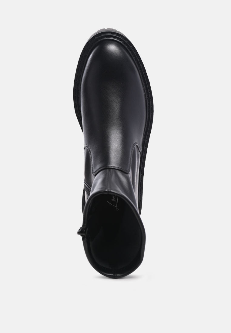 Gumb Panelled Chunky Ankle Boots - Glamourous Grace