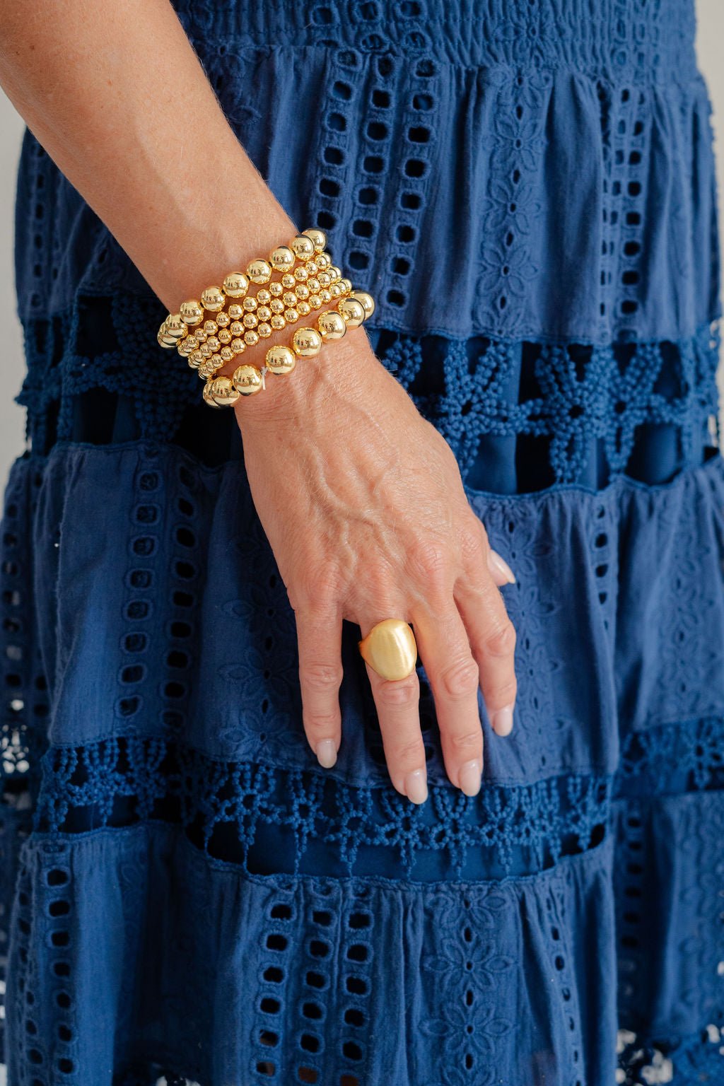 Gwyneth Ring - Brushed Gold - 18k Plated - Glamourous Grace