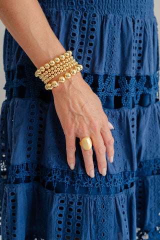 Gwyneth Ring - Brushed Gold - 18k Plated - Glamourous Grace