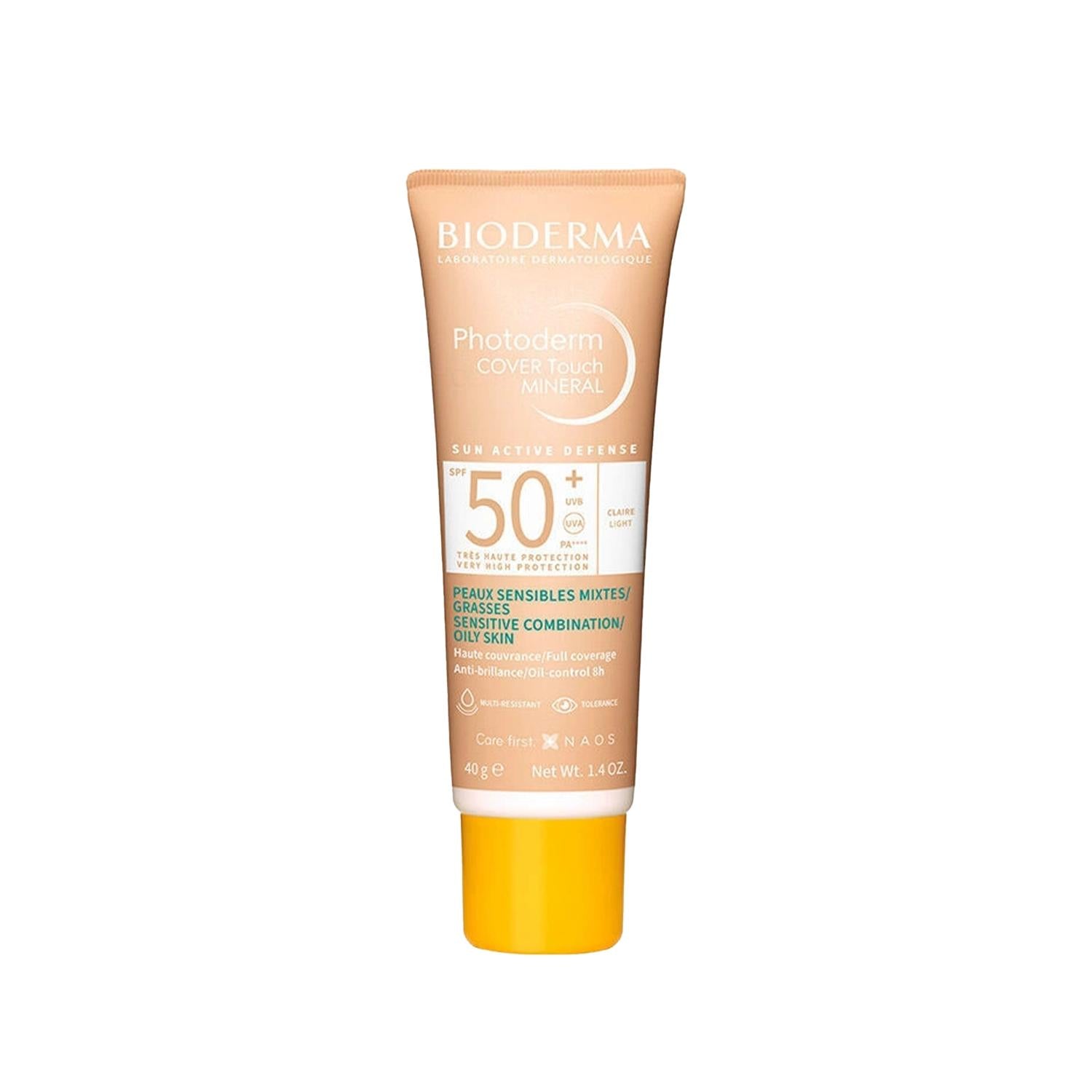 Bioderma Photoderm Cover Touch Light SPF50+ Matte Finish Sunscreen for Daily Use - 40ml - Glamourous Grace