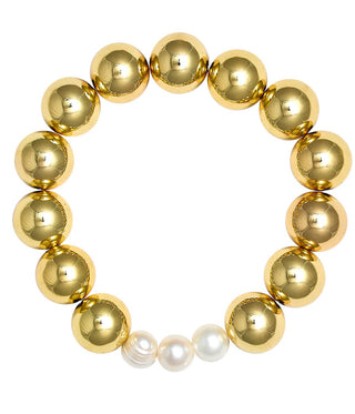 Hadley Triple Pearl -  18k Gold Plated Beaded Bracelets - Glamourous Grace