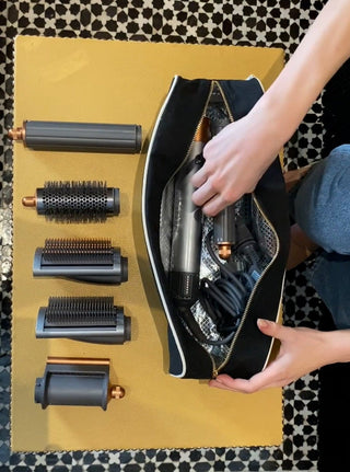 Roomy Hair Wrap Tools Travel Case – Black - Glamourous Grace