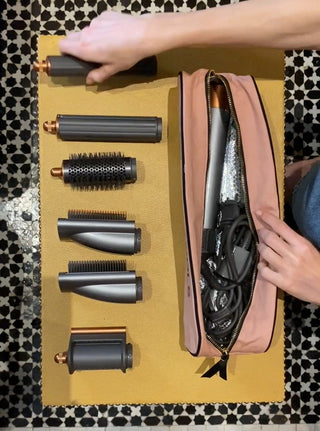 Roomy Hair Wrap Tools Travel Case – Pink/Blush - Glamourous Grace