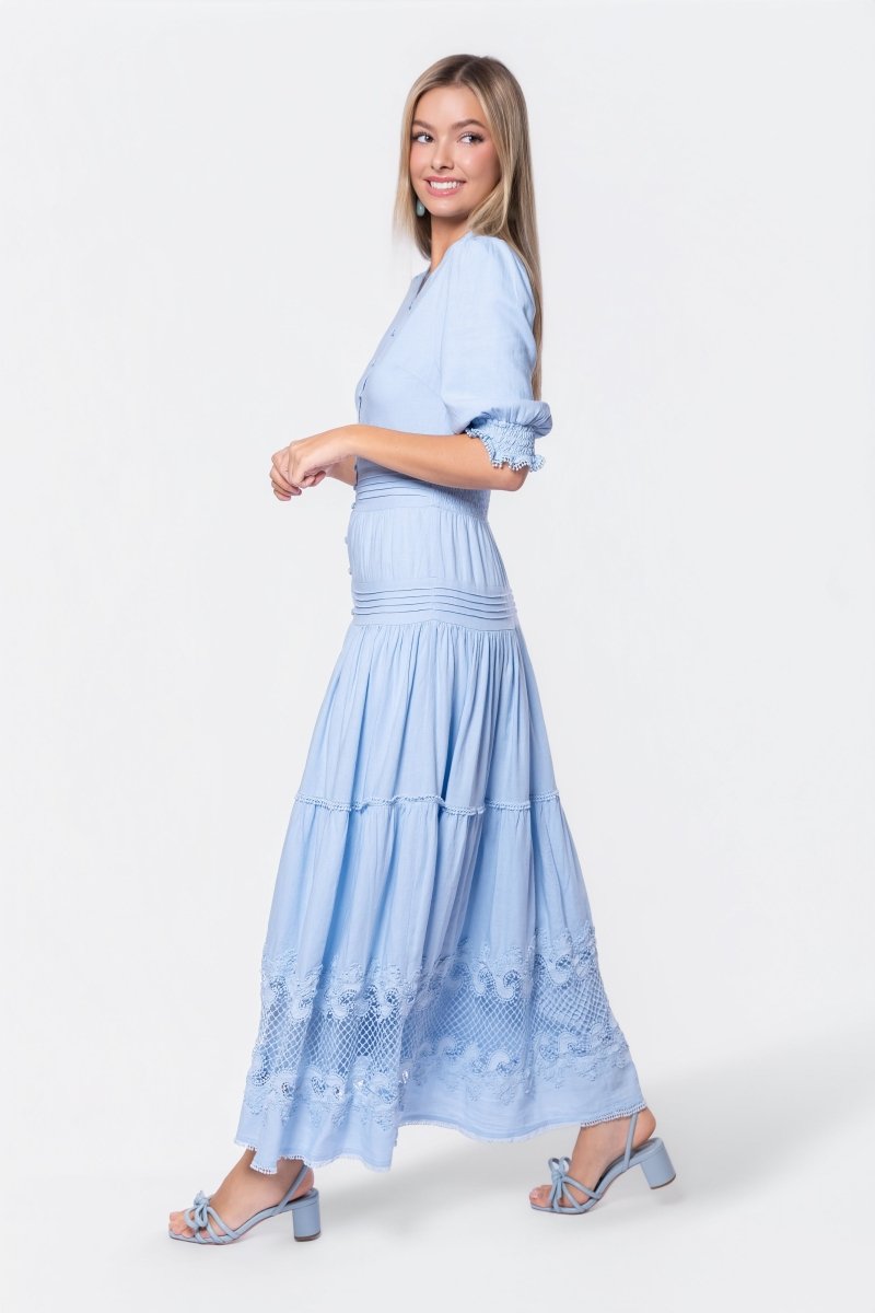 Hallie Dress (Blue) - Glamourous Grace