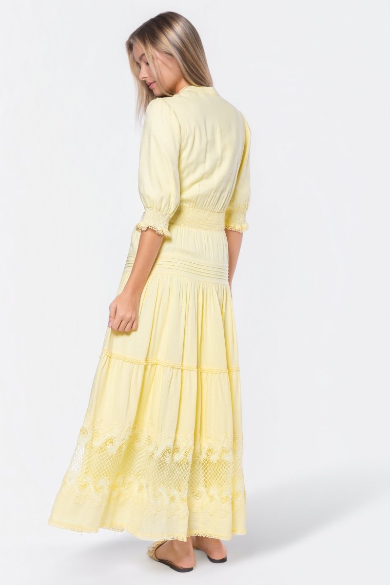 Hallie Dress (Light Yellow) - Glamourous Grace