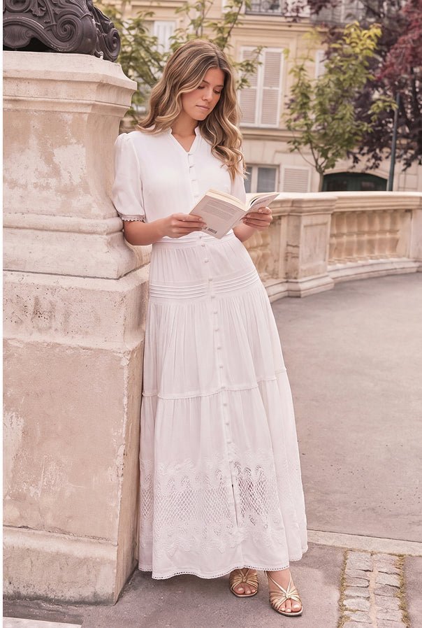 Hallie Dress (White) - Glamourous Grace