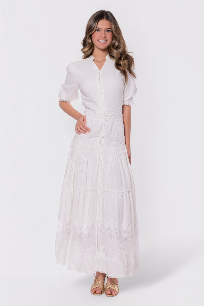 Hallie Dress (White) - Glamourous Grace