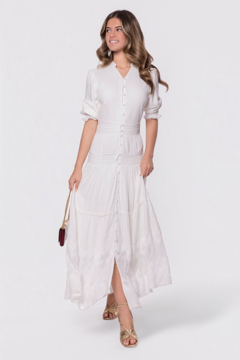 Hallie Dress (White) - Glamourous Grace