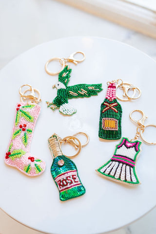Hand Beaded  - Key Chains - Bag Charm - Glamourous Grace