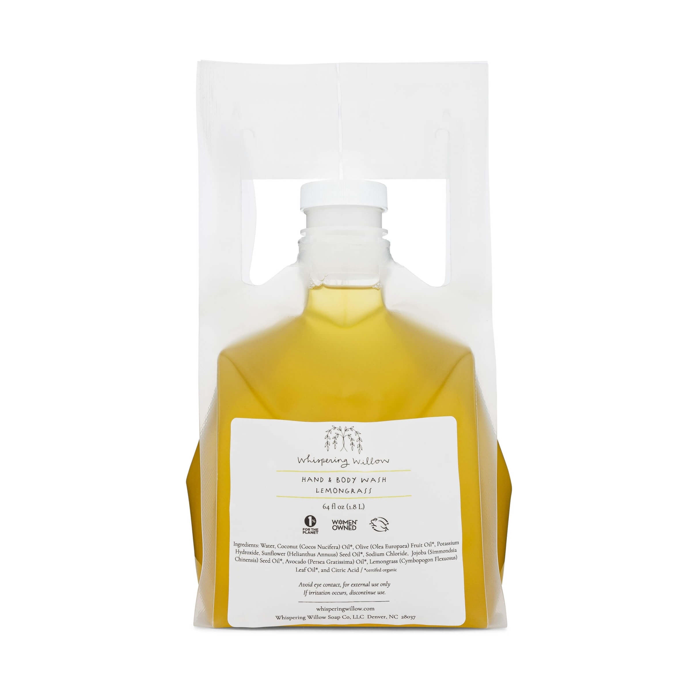 Lemongrass Natural Hand and Body Wash Bulk Refill - Glamourous Grace