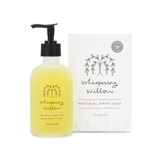 Eucalyptus & Mint Natural Hand Soap in a Glass Bottle - Glamourous Grace