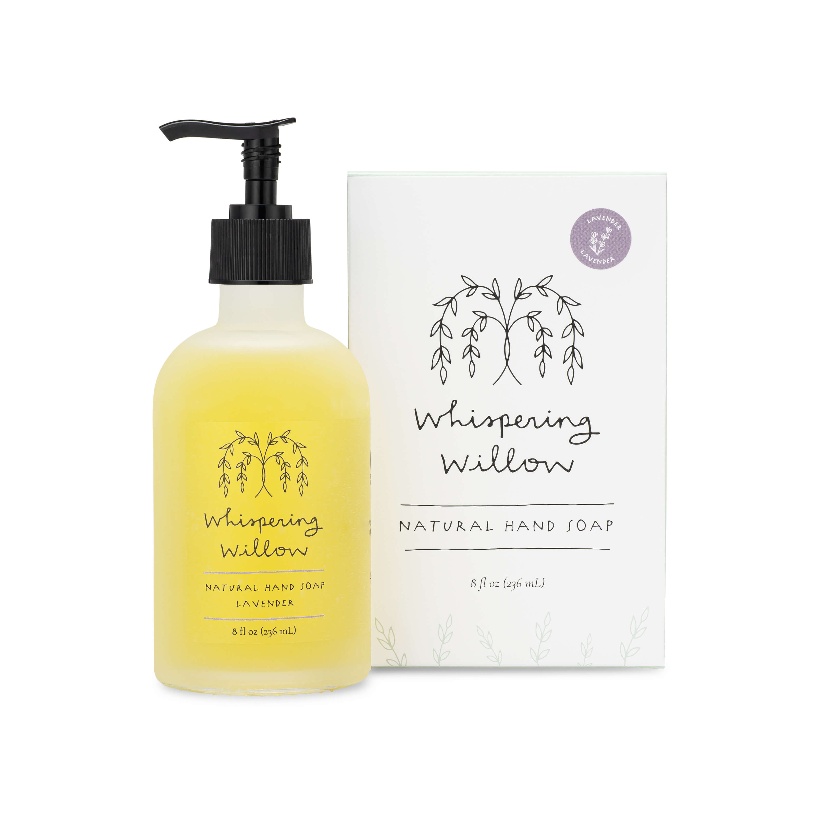 Lavender Natural Hand Soap in a Glass Bottle - Glamourous Grace