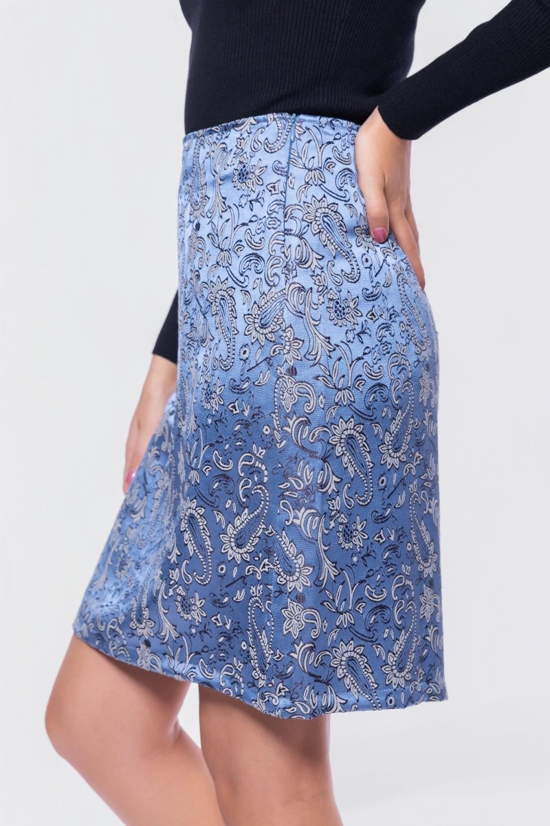 Hannah Skirt (Blue Pattern) - Glamourous Grace
