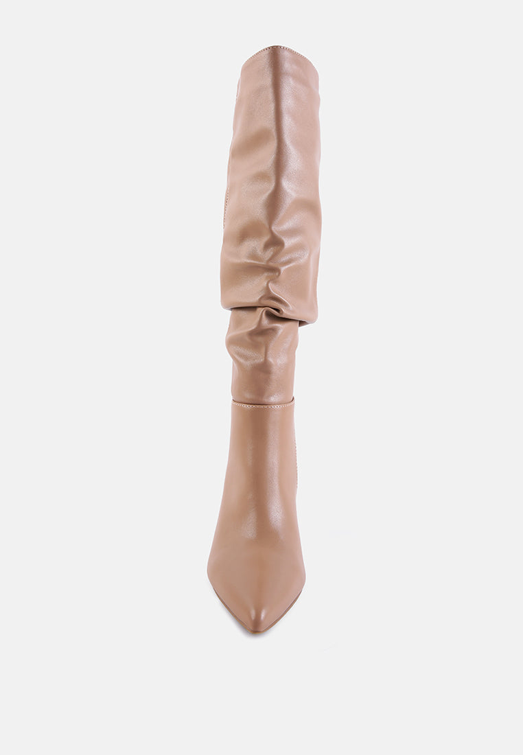 Hanoi Knee High Slouch Boots - Glamourous Grace