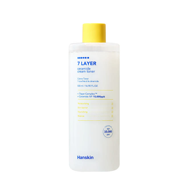 Hanskin 7 Layer Ceramide Cream Toner 500ml - Glamourous Grace
