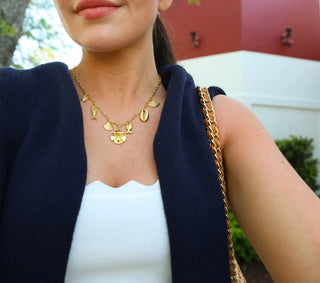Harbour Charm Necklace - 18k Gold Plated - Belle of the Ball Collection - Glamourous Grace