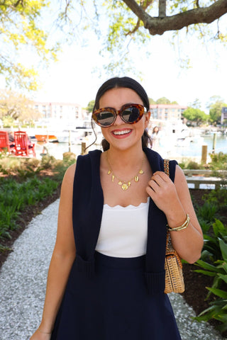 Harbour Charm Necklace - 18k Gold Plated - Belle of the Ball Collection - Glamourous Grace