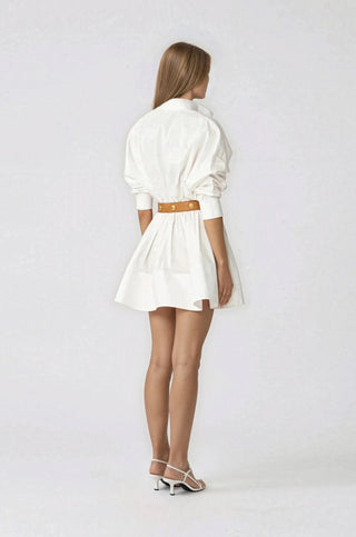 Hattie Shirt Dress – White - Glamourous Grace