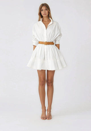 Hattie Shirt Dress – White - Glamourous Grace