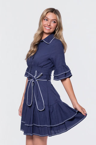 Hazel Dress (Navy)