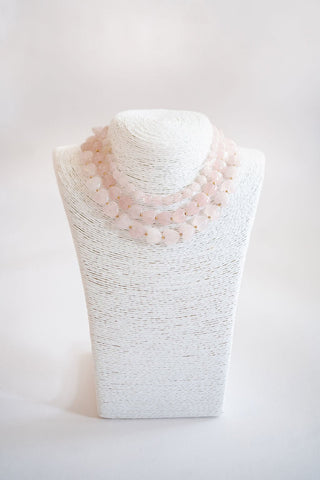 Heart - Quartz Beaded Necklace - Glamourous Grace