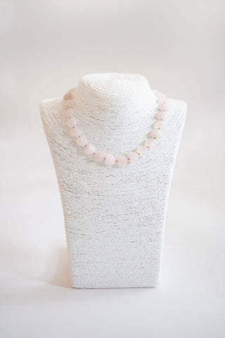 Heart - Quartz Beaded Necklace - Glamourous Grace