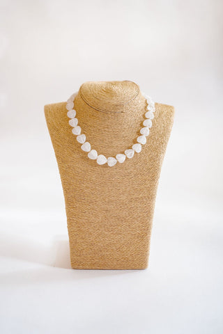 Heart - Quartz Beaded Necklace - Glamourous Grace