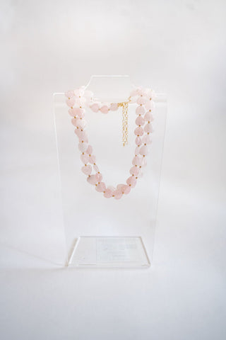 Heart - Quartz Beaded Necklace - Glamourous Grace