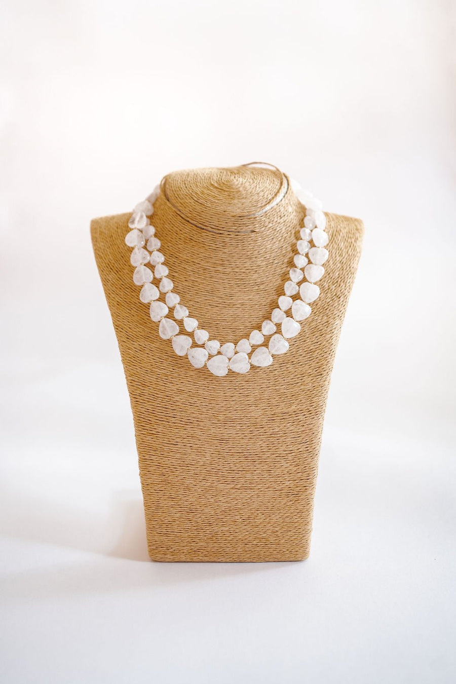 Heart - Quartz Beaded Necklace - Glamourous Grace