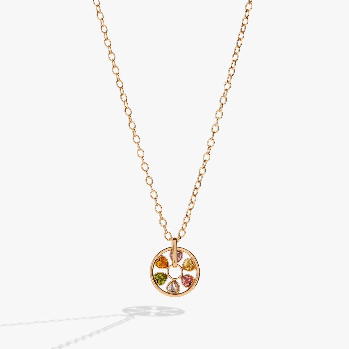 Heart Crystal Wheel Necklace