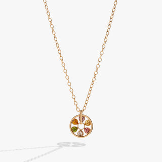 Heart Crystal Wheel Necklace