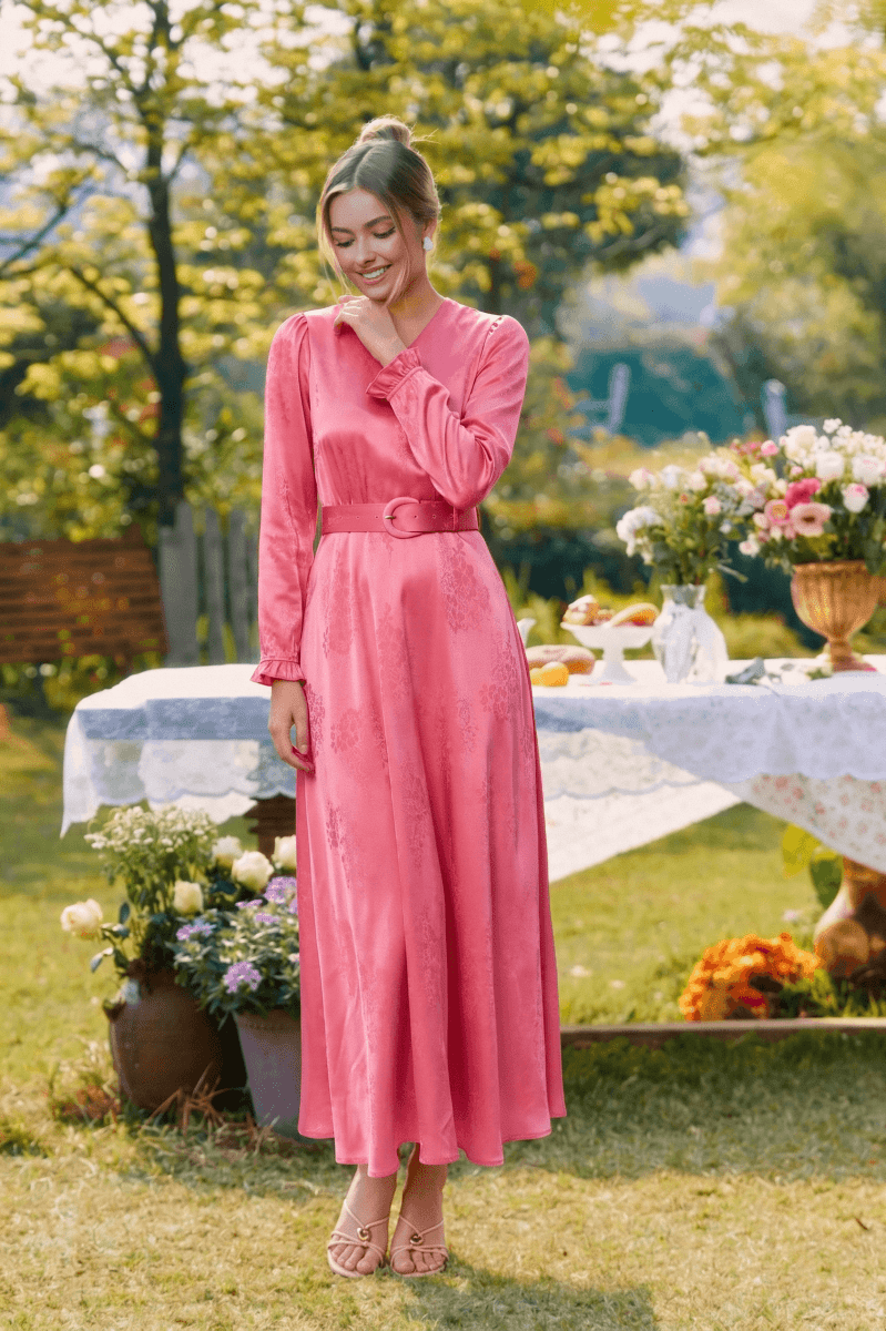 Helena Dress (Pink) - Glamourous Grace