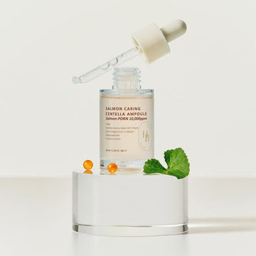 HEVEBLUE Salmon Caring Centella Ampoule 30ml - Glamourous Grace