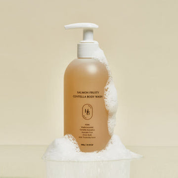 HEVEBLUE Salmon Fruity Centella Body Wash 300g - Glamourous Grace