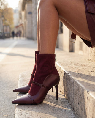 The Manila Burgundy Leather Ankle Women Boot