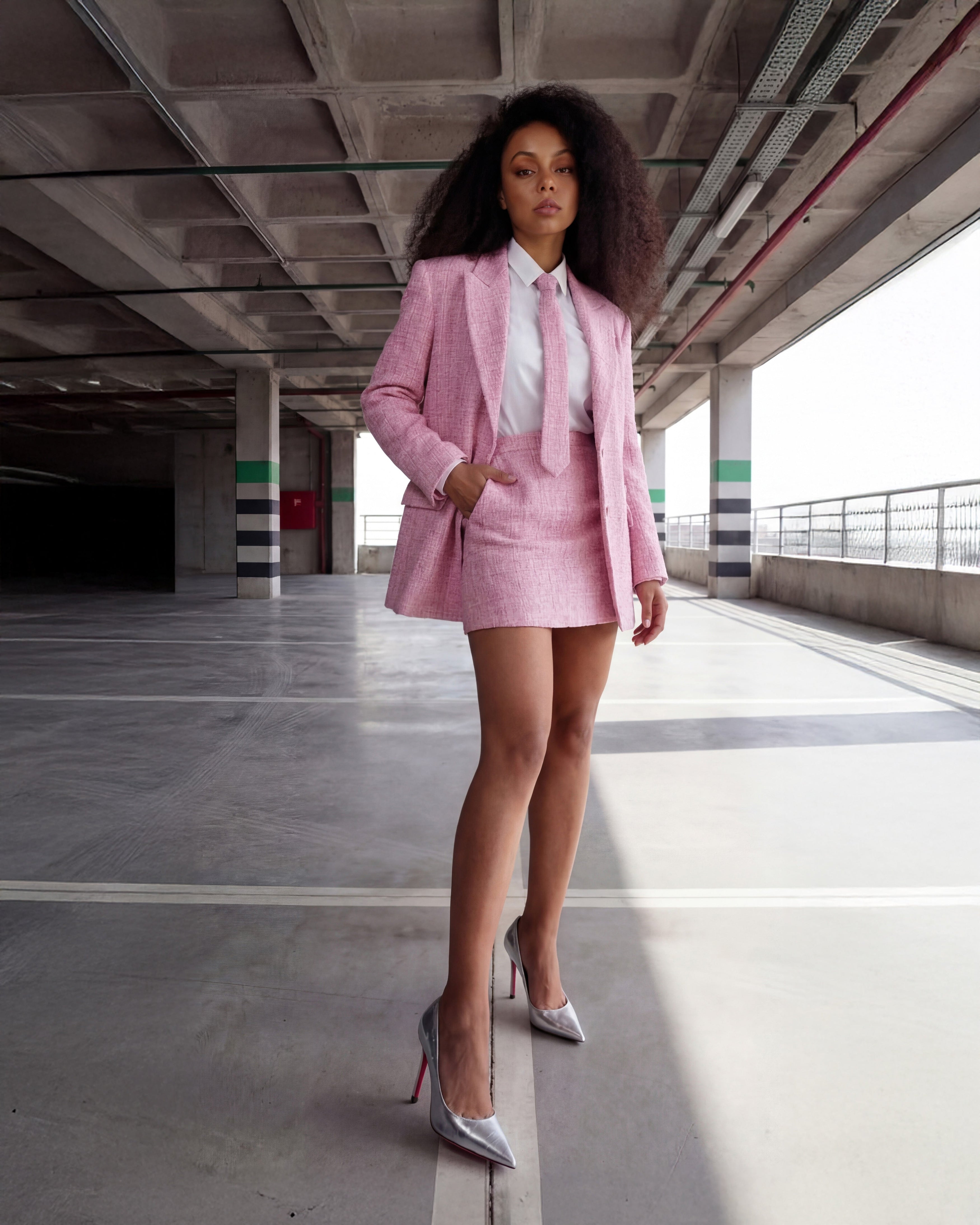 The Ege Silver Leather Pump Fuchsia Sole Women Shoe - Glamourous Grace LLC