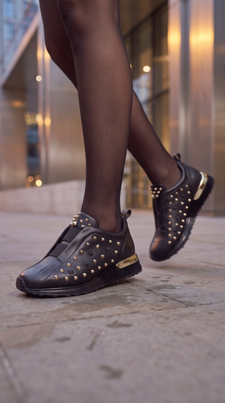 The Infanta Black Spike Leather Women Sneaker Limited Edition