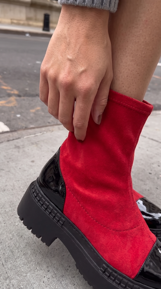The Sorella Red Tip Suede Leather Women’s Boot