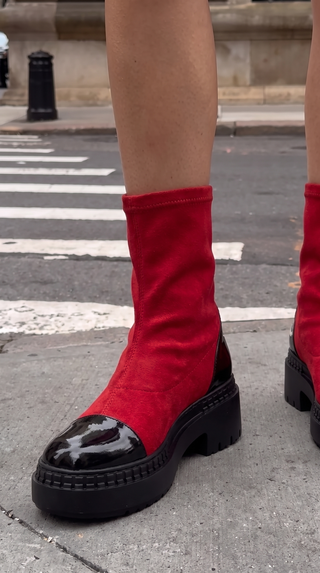 The Sorella Red Tip Suede Leather Women’s Boot