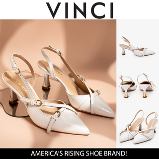 The Atlantic White Leather Slingback Women Sandal - Glamourous Grace