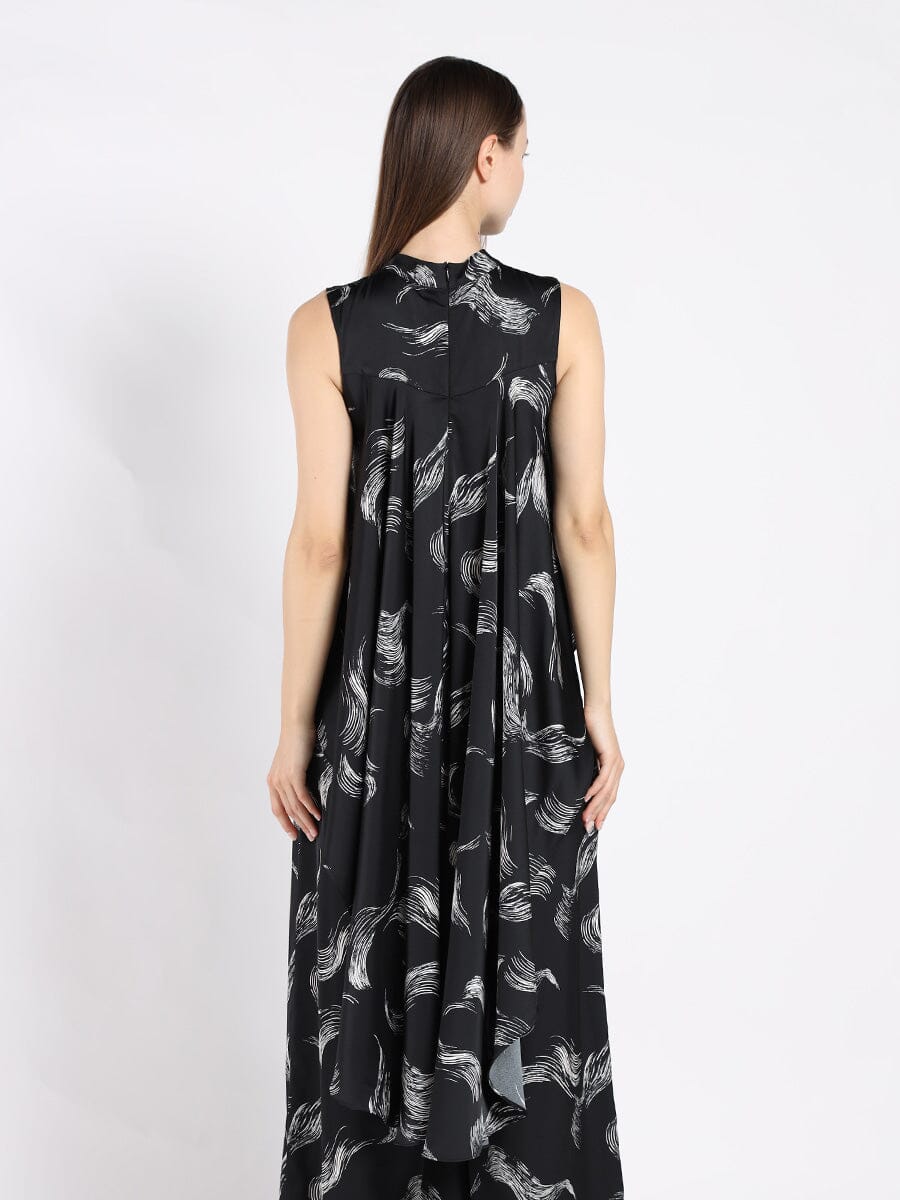 High-Low Sleeveless Printed Shirt - Glamourous Grace