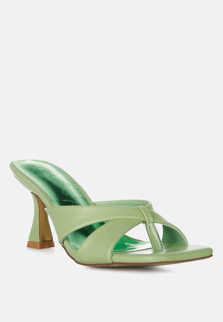 Highflip Criss Cross Spool Heel Sandals - Glamourous Grace