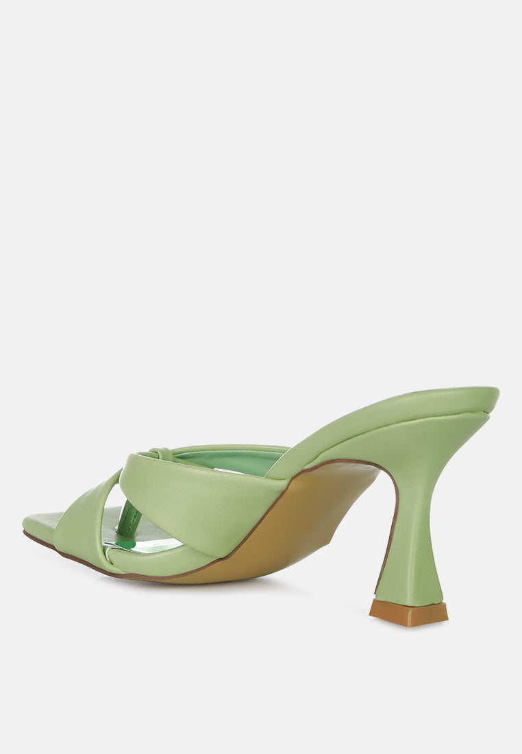 Highflip Criss Cross Spool Heel Sandals - Glamourous Grace