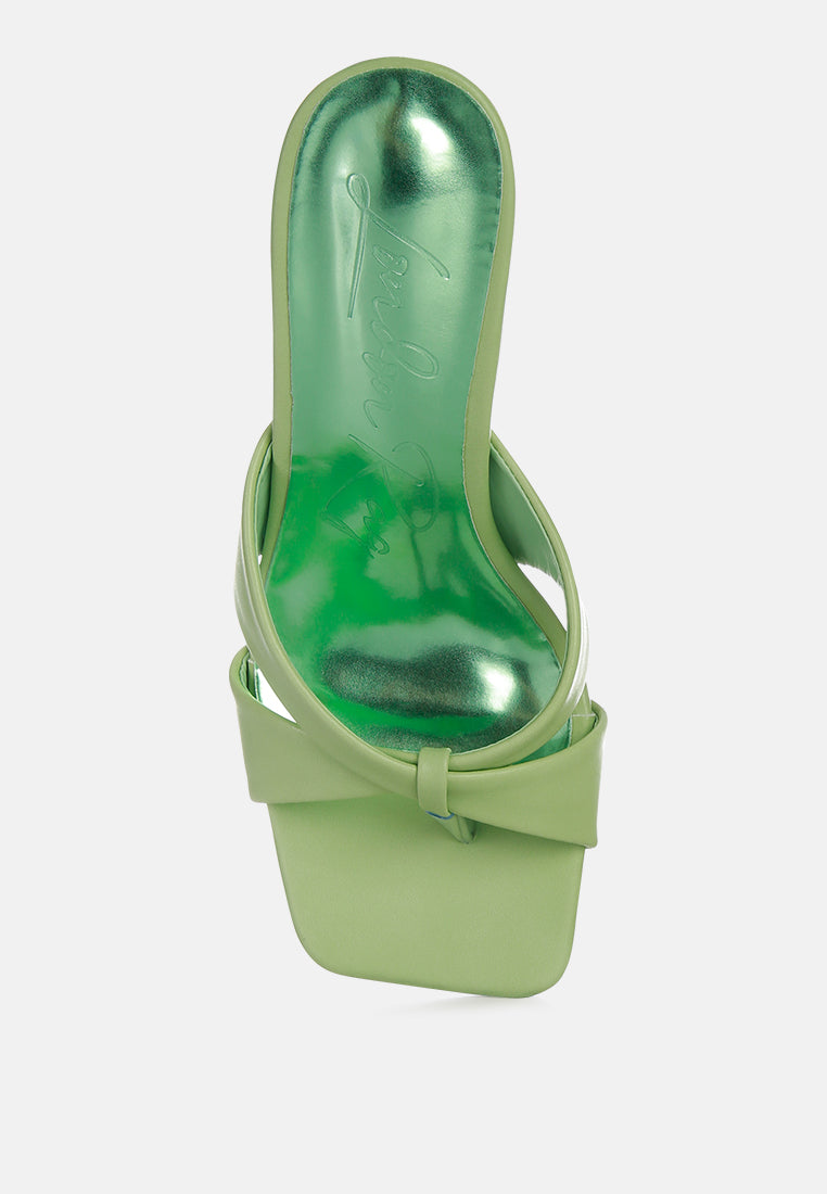 Highflip Criss Cross Spool Heel Sandals - Glamourous Grace