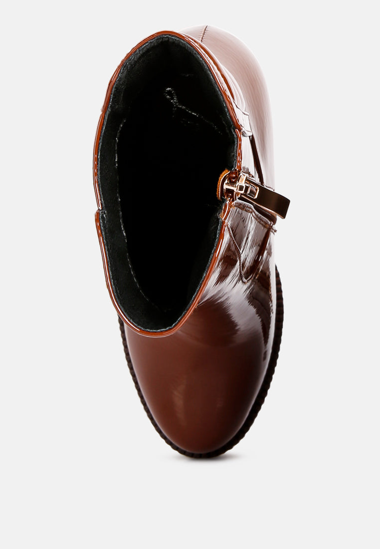 High Key Collared High Heel Ankle Boot - Glamourous Grace