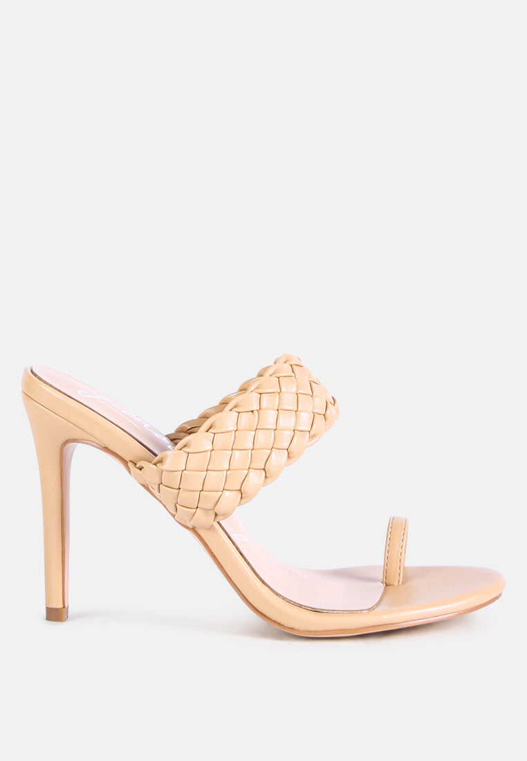 High Perks Woven Strap High Heels - Glamourous Grace