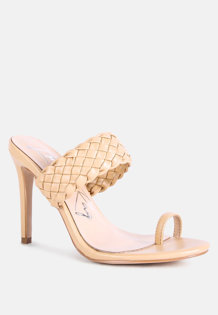 High Perks Woven Strap High Heels - Glamourous Grace