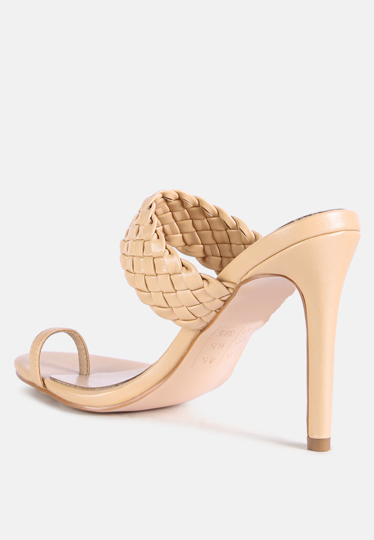 High Perks Woven Strap High Heels - Glamourous Grace
