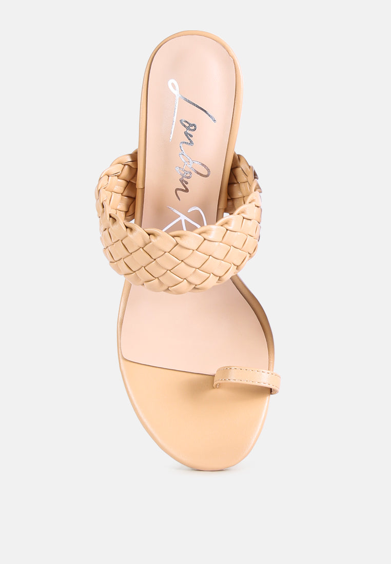 High Perks Woven Strap High Heels - Glamourous Grace