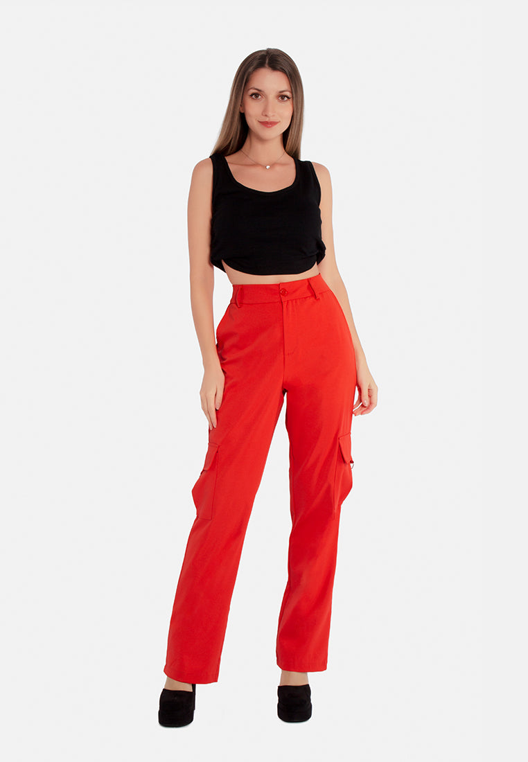 High Waist Cargo Pants - Glamourous Grace